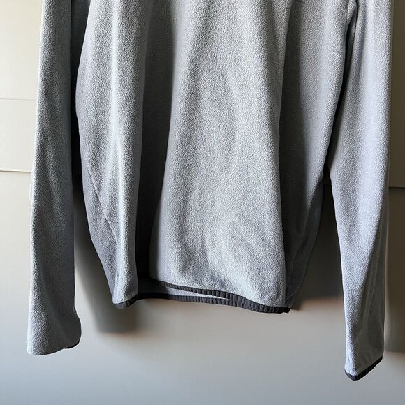 The North Face Fleece Pullover Sweater 1/4 Snap Button Mens Medium Gray Outdoor - Picture 5 of 12